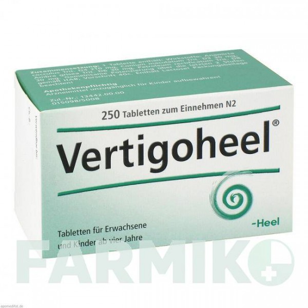 ВЕРТИГОХЕЛЬ (VERTIGOHEEL) таблетки 250 шт - Гомеопатия BIOLOGISCHE HEILMITTEL HEEL