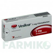 ВЕЗИКУР (VESIKUR) 5 мг таблетки 30 шт - Солифенацин ASTELLAS PHARMA