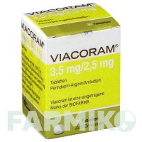 ВІАКОРАМ (VIACORAM) 3,5 мг/2,5 мг таблетки 30 шт - Периндоприл, Амлодипін KOHLPHARMA
