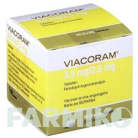 ВІАКОРАМ (VIACORAM) 3,5 мг/2,5 мг таблетки 90 шт - Периндоприл, Амлодипін KOHLPHARMA