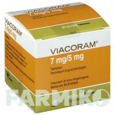 ВІАКОРАМ (VIACORAM) 7 мг/5 мг таблетки 90 шт - Периндоприл, Амлодипін KOHLPHARMA