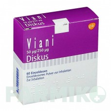 ВИАНИ (VIANI) 50 мкг/250 мкг порошок 60 шт - Сальметерол, Флутиказон GLAXOSMITHKLINE