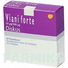 ВИАНИ (VIANI) 50 мкг/500 мкг доз порошок 2x60 шт - Сальметерол, Флутиказон GLAXOSMITHKLINE