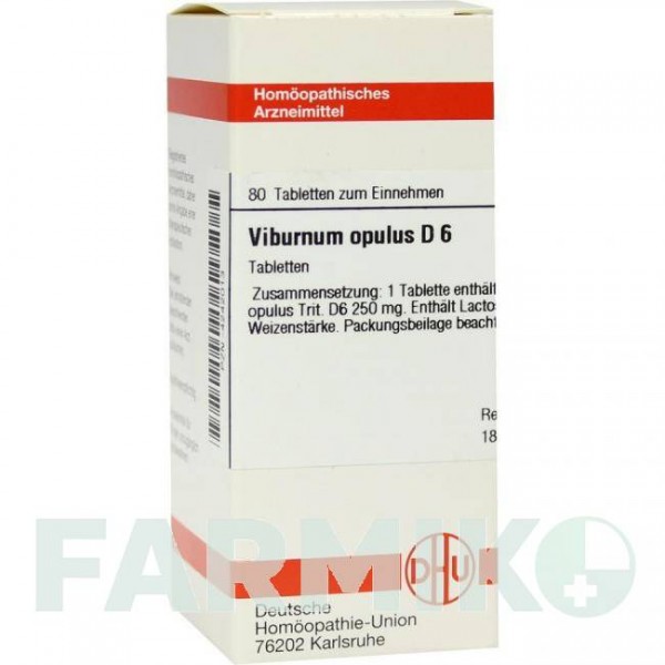 ВІБУРНУМ ОПУЛЮС (VIBURNUM OPULUS) D 6 таблетки 80 шт - Гомеопатія DHU