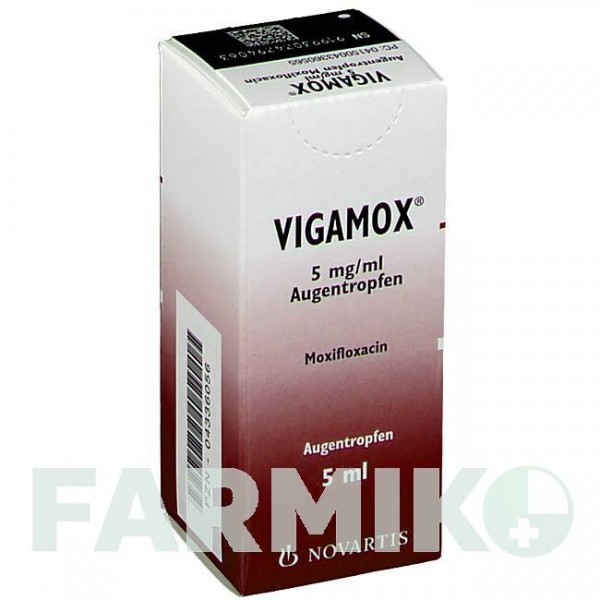ВІГАМОКС (VIGAMOX) 5 мг/мл краплі 5 мл - Моксифлоксацин NOVARTIS