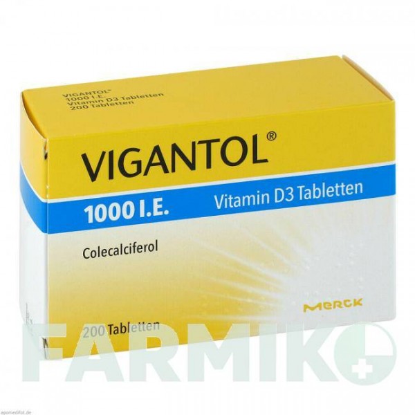 ВІГАНТОЛ (VIGANTOL) 1000 МО таблетки 200 шт - Колекальциферол WICK PHARMA