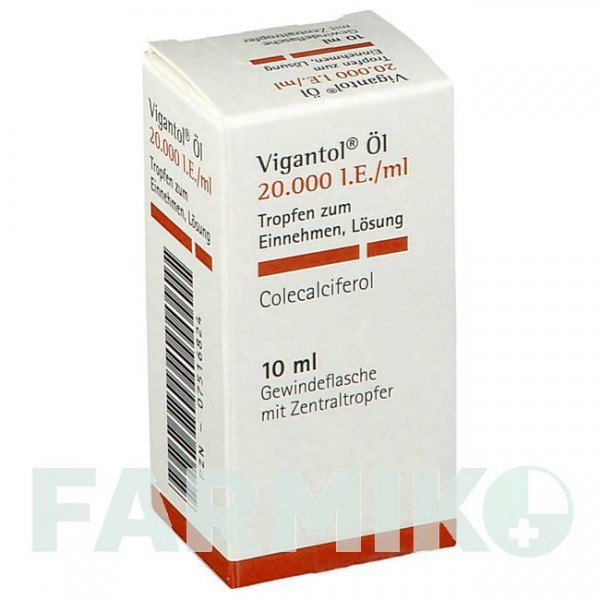ВІГАНТОЛ (VIGANTOL) 20000 МО/мл краплі 10 мл - Колекальциферол WICK PHARMA