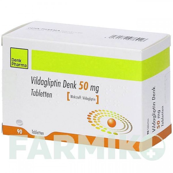 ВИЛДАГЛИПТИН (VILDAGLIPTIN) 50 мг таблетки 90 шт - Вилдаглиптин DENK PHARMA