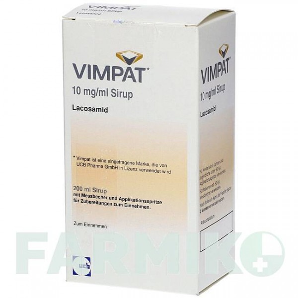 ВІМПАТ (VIMPAT) 10 мг/мл сироп 200 мл - Лакосамід KOHLPHARMA