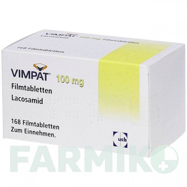 ВИМПАТ (VIMPAT) 100 мг таблетки 168 шт - Лакосамид 1 0 1 CAREFARM
