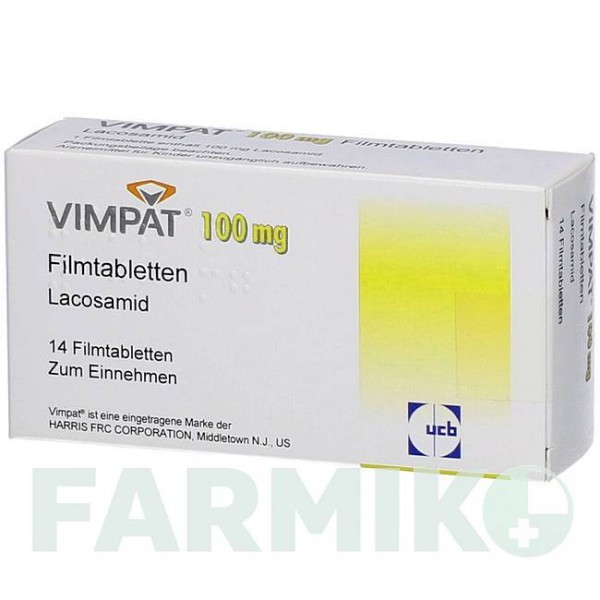 ВИМПАТ (VIMPAT) 100 мг таблетки 14 шт - Лакосамид DOCPHARM
