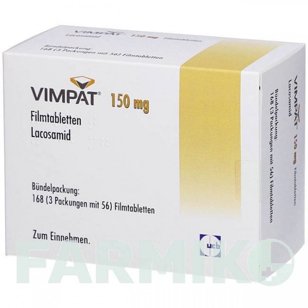 ВІМПАТ (VIMPAT) 150 мг таблетки 168 шт - Лакосамід 1 0 1 CAREFARM