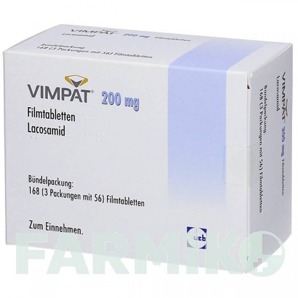 ВІМПАТ (VIMPAT) 200 мг таблетки 168 шт - Лакосамід 1 0 1 CAREFARM