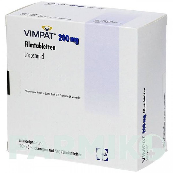 ВИМПАТ (VIMPAT) 200 мг таблетки 168 шт - Лакосамид EMRA-MED
