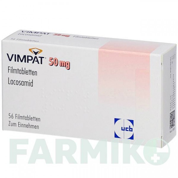 ВІМПАТ (VIMPAT) 50 мг таблетки 56 шт - Лакосамід AXICORP PHARMA