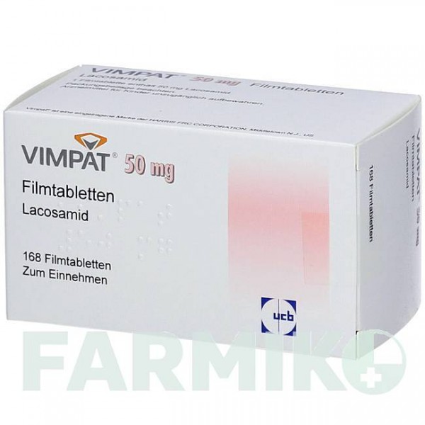 ВИМПАТ (VIMPAT) 50 мг таблетки 14 шт - Лакосамид DOCPHARM