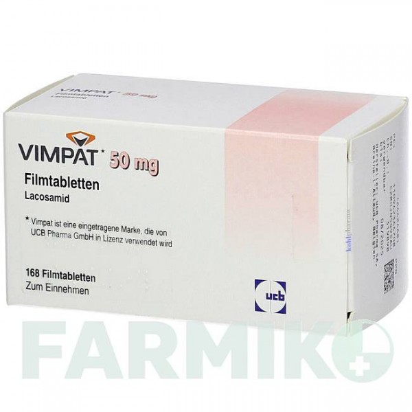 ВИМПАТ (VIMPAT) 50 мг таблетки 168 шт - Лакосамид KOHLPHARMA