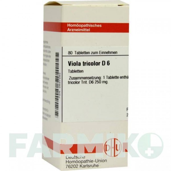 ВИОЛА ТРИКОЛОР (VIOLA TRICOLOR) D 6 таблетки 80 шт - Гомеопатия DHU