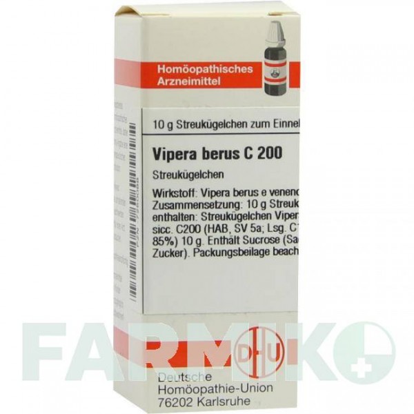 ВИПЕРА БЕРУС (VIPERA BERUS) C 200 глобули 10 г - Гомеопатия DHU