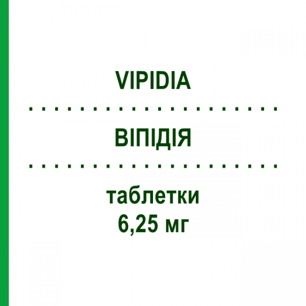 ВІПІДІЯ (VIPIDIA) 6,25 мг таблетки 28 шт - Алогліптин TAKEDA