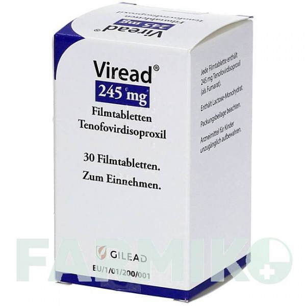 ВИРЕАД (VIREAD) 245 мг таблетки 30 шт - Тенофовир DOCPHARM