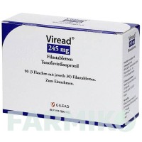 ВИРЕАД (VIREAD) 245 мг таблетки 3x30 шт - Тенофовир DOCPHARM