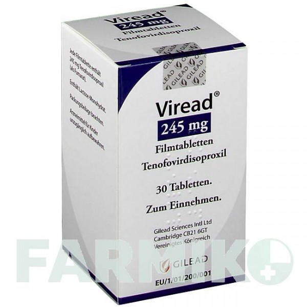 ВИРЕАД (VIREAD) 245 мг таблетки 30 шт - Тенофовир GILEAD SCIENCES