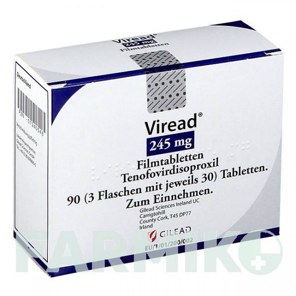 ВИРЕАД (VIREAD) 245 мг таблетки 3x30 шт - Тенофовир GILEAD SCIENCES