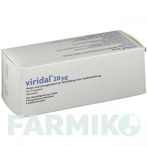 ВІРІДАЛ (VIRIDAL) 20 мкг порошок 6 шт - Алпростадил AMDIPHARM