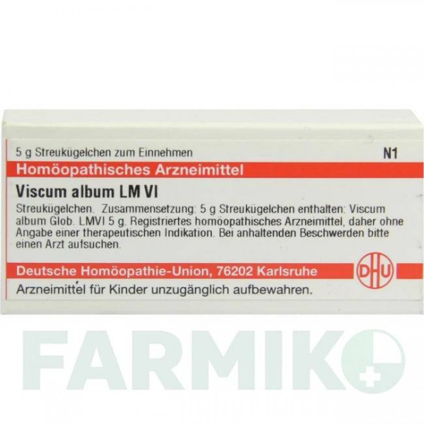 ВИСКУМ АЛЬБУМ (VISCUM ALBUM) LM VI глобули 5 г - Гомеопатия DHU