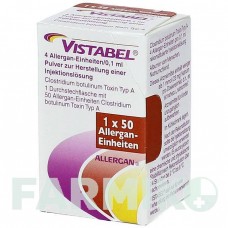 ВИСТАБЕЛЬ (VISTABEL) 4 ЕД/0,1 мл 50 ЕД порошок 1 шт - Ботулинический токсин типа A ALLERGAN