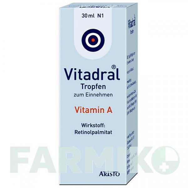 ВІТАДРАЛ (VITADRAL) 30,2 мг/мл краплі 30 мл - Вітамін А (Ретинол) ARISTO PHARMA