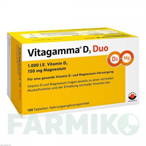 ВИТАГАММА (VITAGAMMA) 1000 МЕ 150 мг таблетки 100 шт - Колекальциферол WORWAG PHARMA