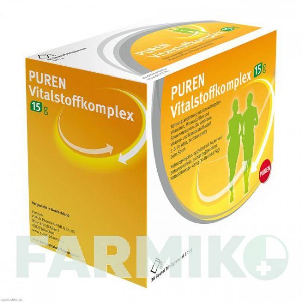 ВІТАЛСТОФФКОМПЛЕКС (VITALSTOFFKOMPLEX) 15 г гранули 30 шт - Активні речовини PUREN PHARMA