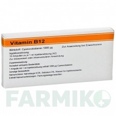 ВИТАМИН B12 (VITAMIN B12) 1000 мкг ампулы 50x1 мл - Витамин B12 (Цианокобаламин) MEDPHANO