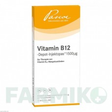 ВИТАМИН B12 (VITAMIN B12) 1500 мкг раствор 10x1 мл - Витамин B12 (Гидроксокобаламин) PASCOE