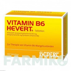 ВІТАМІН B6 (VITAMIN B6) таблетки 100 шт - Вітамін B6 (Піридоксин) HEVERT