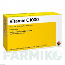 ВІТАМІН C (VITAMIN C) 1000 таблетки 100 шт - Вітамін C (Аскорбінова кислота) WORWAG PHARMA