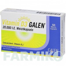 ВІТАМІН D3 (VITAMIN D3) 20000 МО капсули 50 шт - Колекальциферол GALENPHARMA
