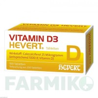 ВІТАМІН D3 (VITAMIN D3) таблетки 200 шт - Колекальциферол HEVERT