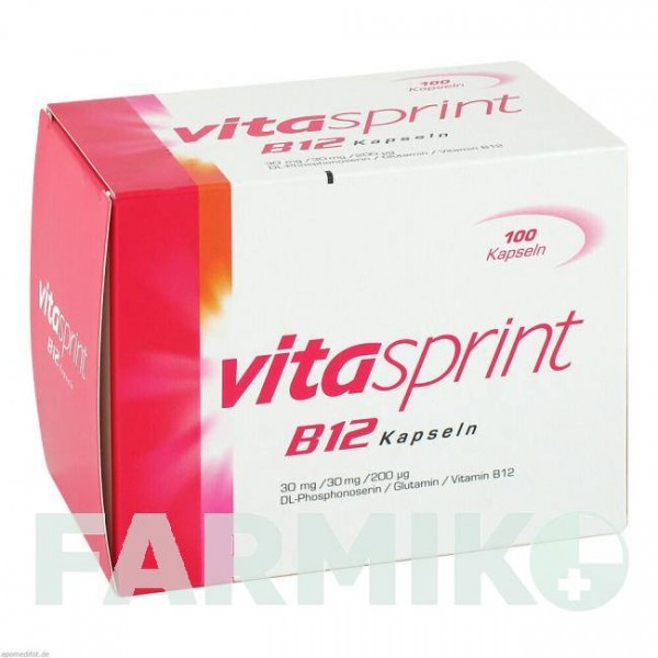ВИТАСПРИНТ (VITASPRINT) капсулы 100 шт - Витамин B12 (Цианокобаламин), Другое GLAXOSMITHKLINE