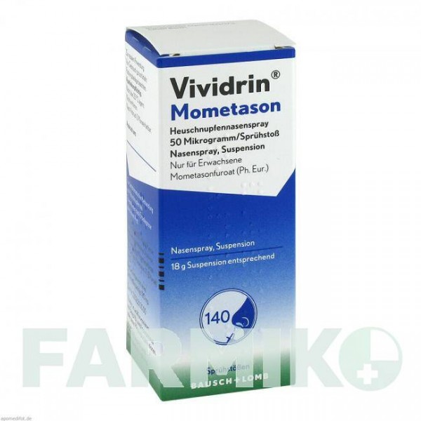 ВИВИДРИН (VIVIDRIN) 50 мкг 140 доз спрей 18 г - Мометазон DR.GERHARD MANN
