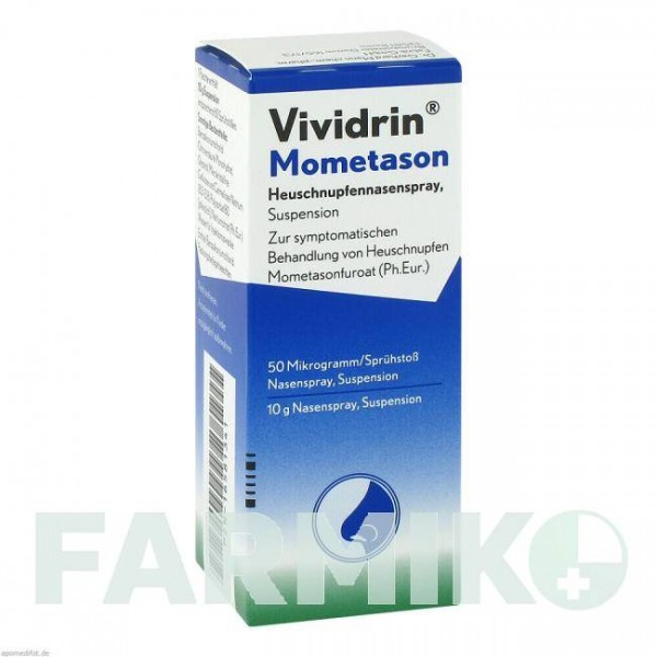 ВИВИДРИН (VIVIDRIN) 50 мкг 60 доз спрей 10 г - Мометазон DR.GERHARD MANN
