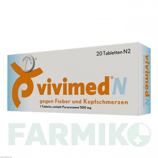 ВИВИМЕД (VIVIMED) таблетки 20 шт - Парацетамол DR.GERHARD MANN
