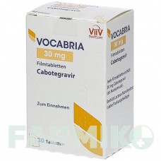 ВОКАБРИЯ (VOCABRIA) 30 мг таблетки 30 шт - Каботегравир VIIV HEALTHCARE