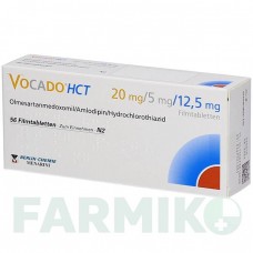 ВОКАДО (VOCADO) 20 мг/5 мг/12,5 мг таблетки 56 шт - Олмесартан, Амлодипин, Гидрохлоротиазид BERLIN-CHEMIE