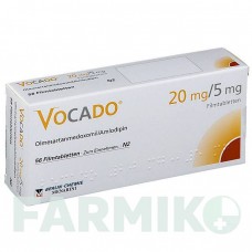 ВОКАДО (VOCADO) 20 мг/5 мг таблетки 56 шт - Олмесартан, Амлодипин BERLIN-CHEMIE