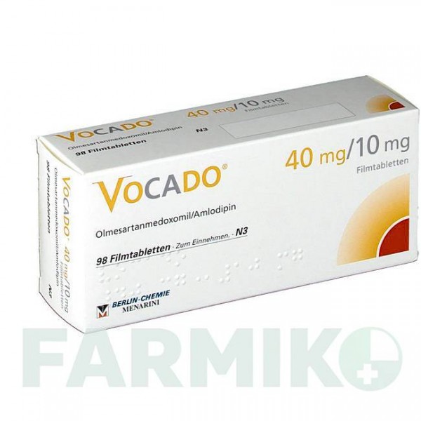 ВОКАДО (VOCADO) 40 мг/10 мг таблетки 98 шт - Олмесартан, Амлодипін BERLIN-CHEMIE