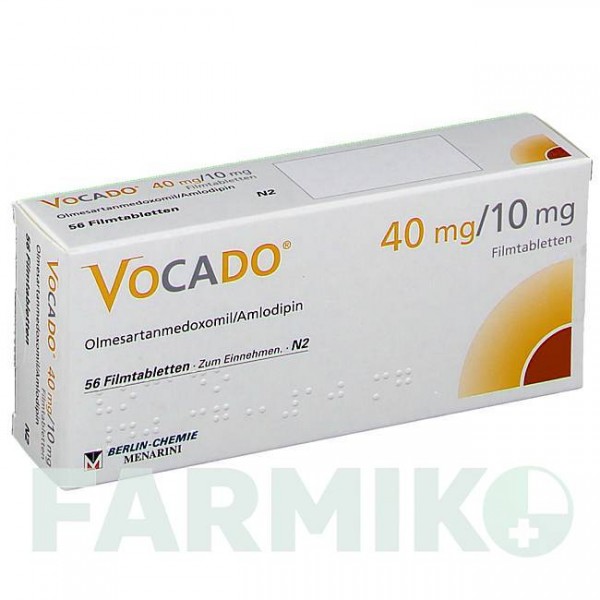 ВОКАДО (VOCADO) 40 мг/10 мг таблетки 56 шт - Олмесартан, Амлодипин BERLIN-CHEMIE