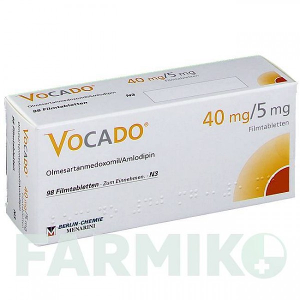 ВОКАДО (VOCADO) 40 мг/5 мг таблетки 98 шт - Олмесартан, Амлодипин BERLIN-CHEMIE